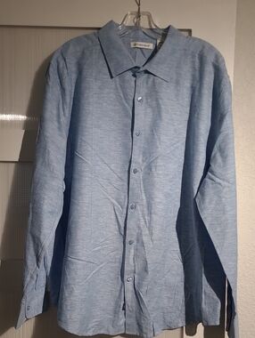 Cubavera Light Blue Casual Button Shirt